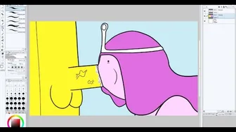 Drawing Adventure Time Porn - Princess Bubblegum Threesome With Starchy And Banana Guard (Speed-Art)