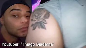 Youtuber - 'Thiago Diadema' Stroking The Tattooed Tail Of The Hot Diadema