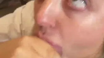 Blowjob And Facial Blonde Cumslut