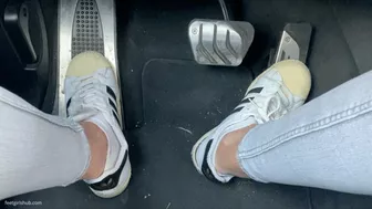 Pedal Pumping In Adidas Superstar Sneakers - Mov Hd