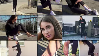 Mirna Bad Sprain While Jogging One Shoe Hopping