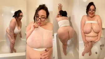 Busty Bbw Milf Wet T Shirt Shower