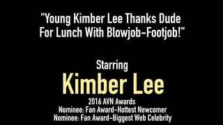 Young Kimber Lee Thanks Dude For Lunch With Blowjob-Footjob