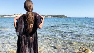 Girlfriend Gives Me A Good Ride On Public Beach