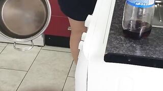 Step Mom Kitchen Fuck Lifts Dress Up For More Sex With Pakistan Step Son