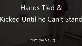 Ballbusting Hands Tied Until He Can't Stand Princess Tee Vault