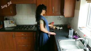 Blue Saree Daughter Blackmailed Forced To Strip, Groped, Molested And Fucked By Old Grand Father Desi Chudai Bollywood Hindi Sex Video Pov Indian