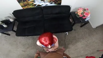 Naughty Red Head Gives Hot Blowjob & Takes Bbc Face Down Ass Up