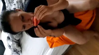 Austrian Girl's Deep Throat Blowjob