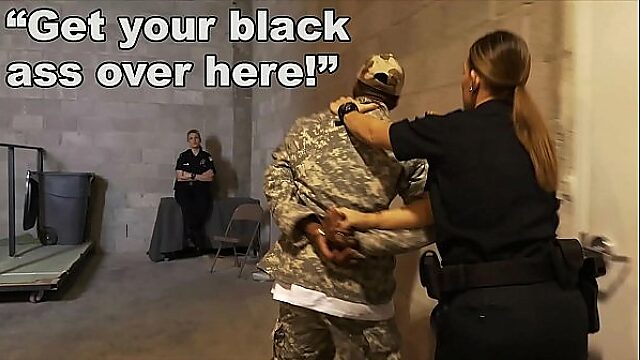 White Cops Use Black Fake Soldier As Their Sex Toy