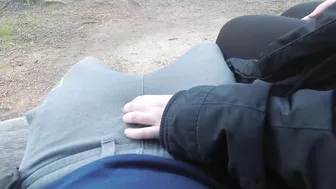 Risky Public Handjob With Cumshot At Lake